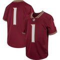 F.State Seminoles #1 Player Toddler Untouchable Football Jersey - Garnet American College Jerseys