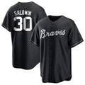 A.Braves #30 Drake Baldwin Player Black Game Baseball Jerseys