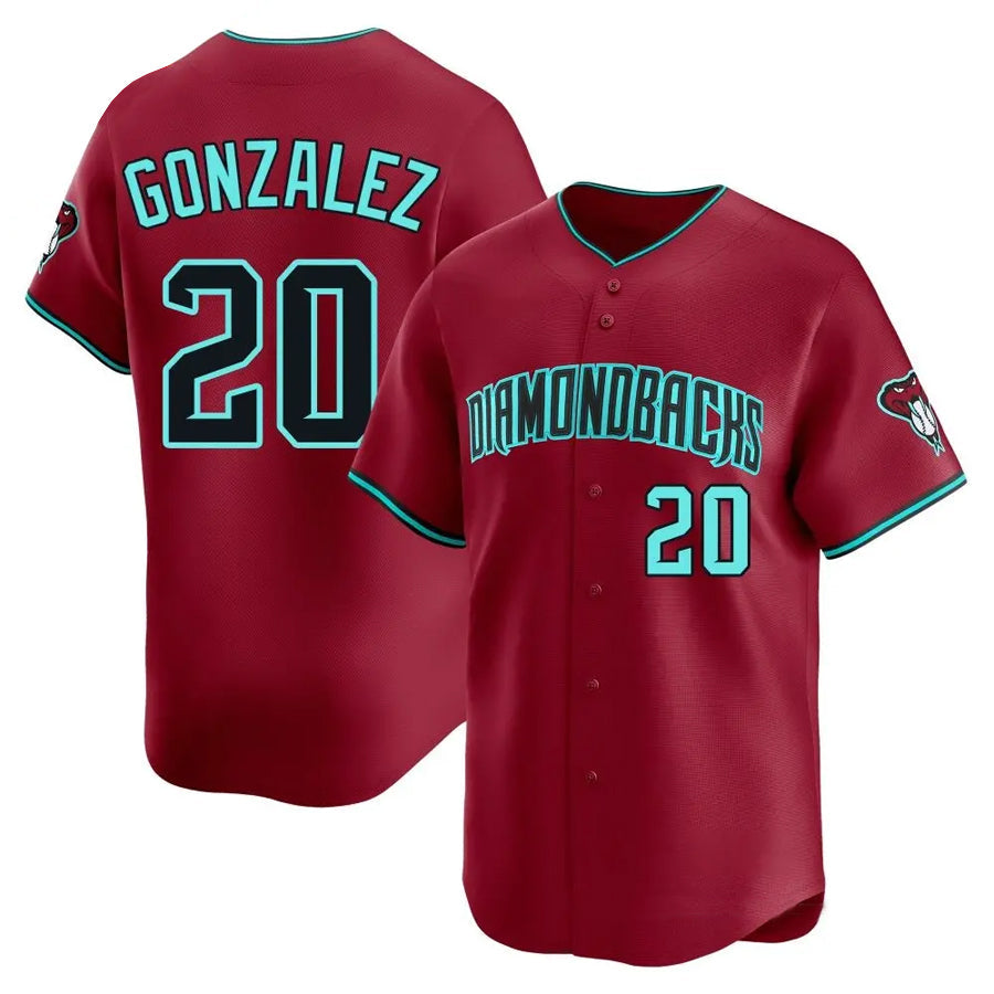 A.Diamondbacks #20 Luis Gonzalez Player Red Limited Home Baseball Jerseys