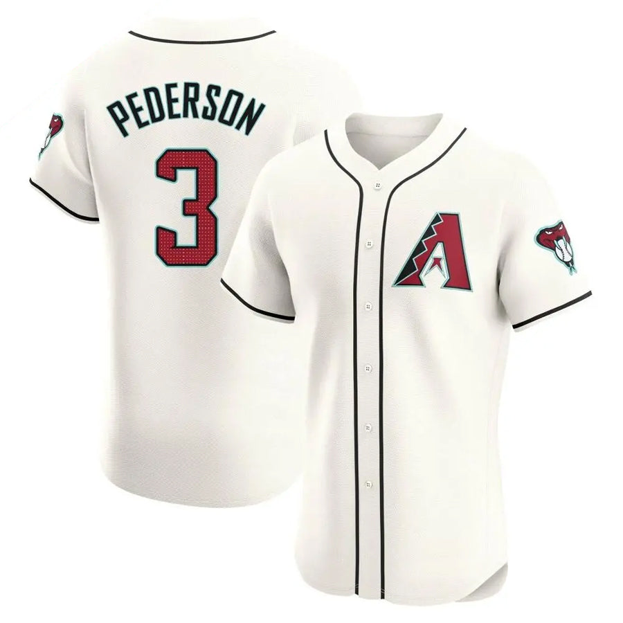A.Diamondbacks #3 Joc Pederson Player White Limited Elite Home Baseball Jerseys