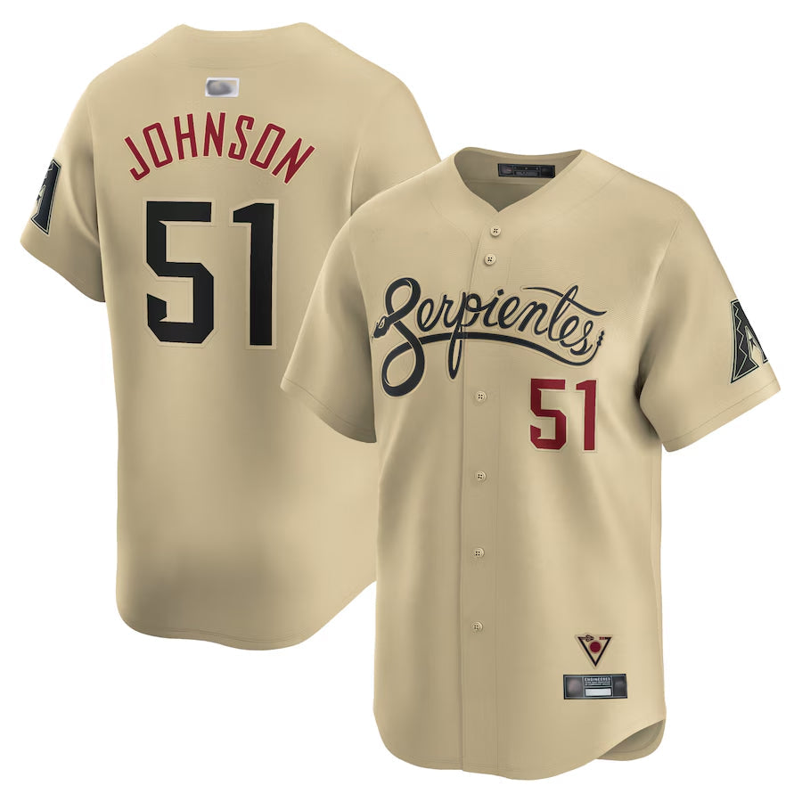 A.Diamondbacks #51 Randy Johnson Player Sand City Connect Baseball Jerseys