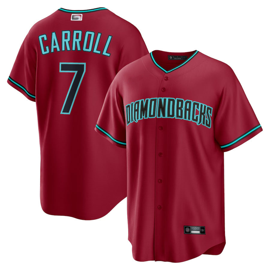 A.Diamondbacks #7 Corbin Carroll Player Red Home Replica Baseball Jerseys