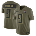 A.Falcons #9 Michael Penix Jr. Player Olive Salute to Service Limited Football Jerseys