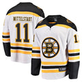 B.Bruins #11 Casey Mittelstadt Player Fanatics Breakaway White Home Hockey Jerseys