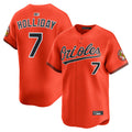 B.Orioles #7 Jackson Holliday Player Orange Limited Home Game Baseball Jerseys