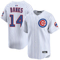 C.Cubs #14 Ernie Banks Player White Home Limited Baseball Jerseys