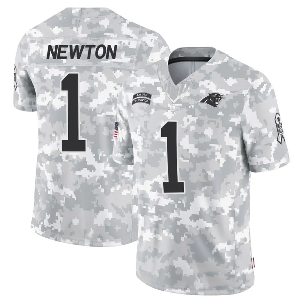 C.Panthers #1 Cam Newton Player Arctic Camo Salute to Service Limited Football Jerseys
