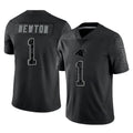 C.Panthers #1 Cam Newton Player Black REFLECTIVE Limited Football Jerseys