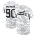 C.Panthers #90 Julius Peppers Player Salute to Service Hoodies & T-Shirts Football Jerseys