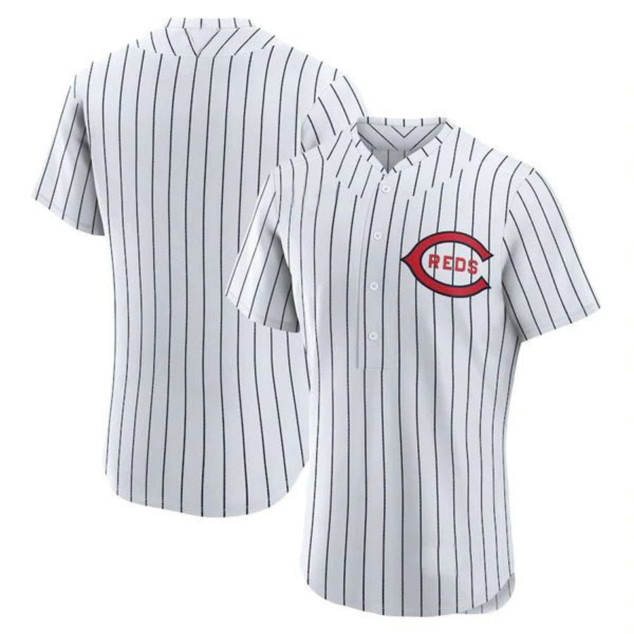 C.Reds Blank Player White Game Authentic Team Baseball Jerseys