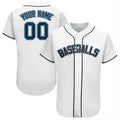 Custom S.Mariners Stitched Personalized Button Down Baseball Jerseys