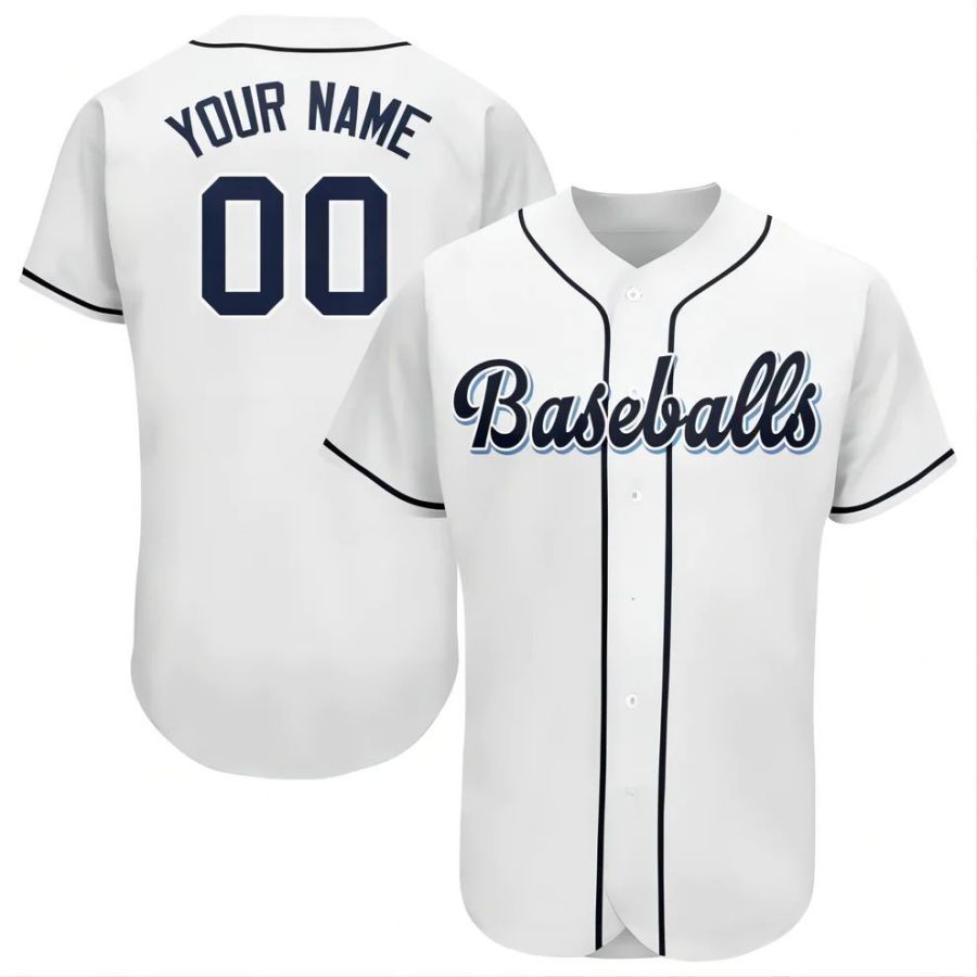 Custom TB.Rays Stitched Personalized Button Down Baseball Jerseys