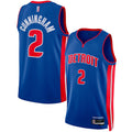 D.Pistons #2 Cade Cunningham Player Blue Swingman Icon Edition Basketball Jerseys