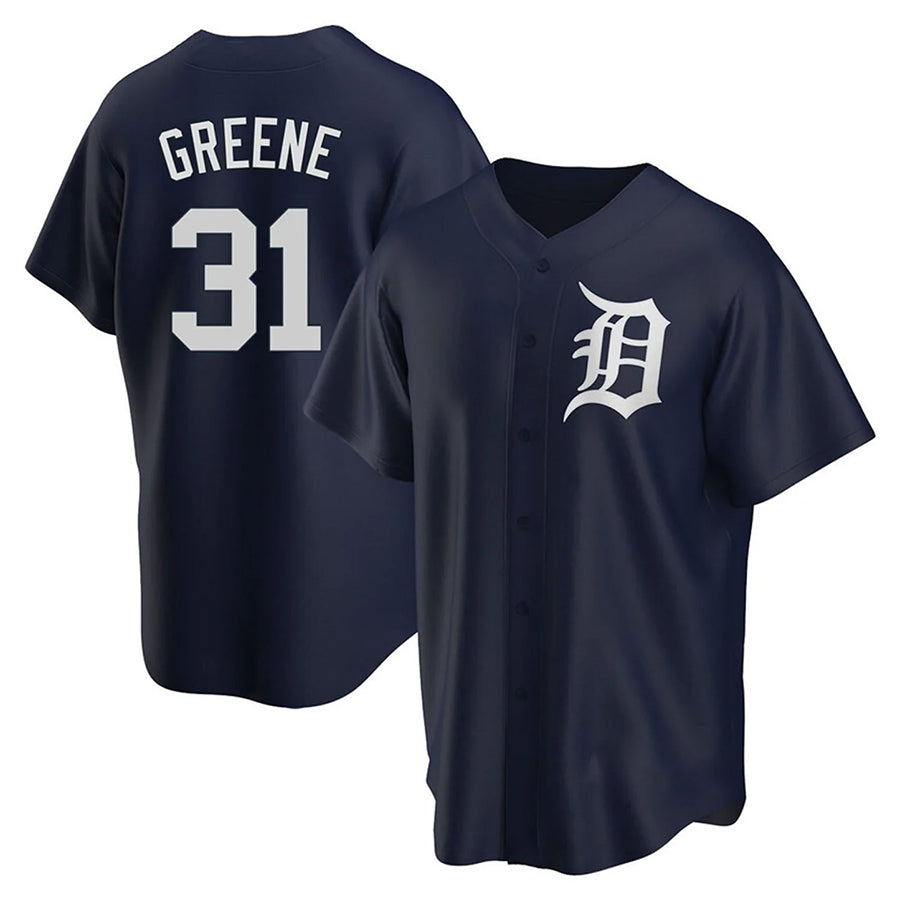 D.Tigers #31 Riley Greene Player Navy Home Game Baseball Jerseys