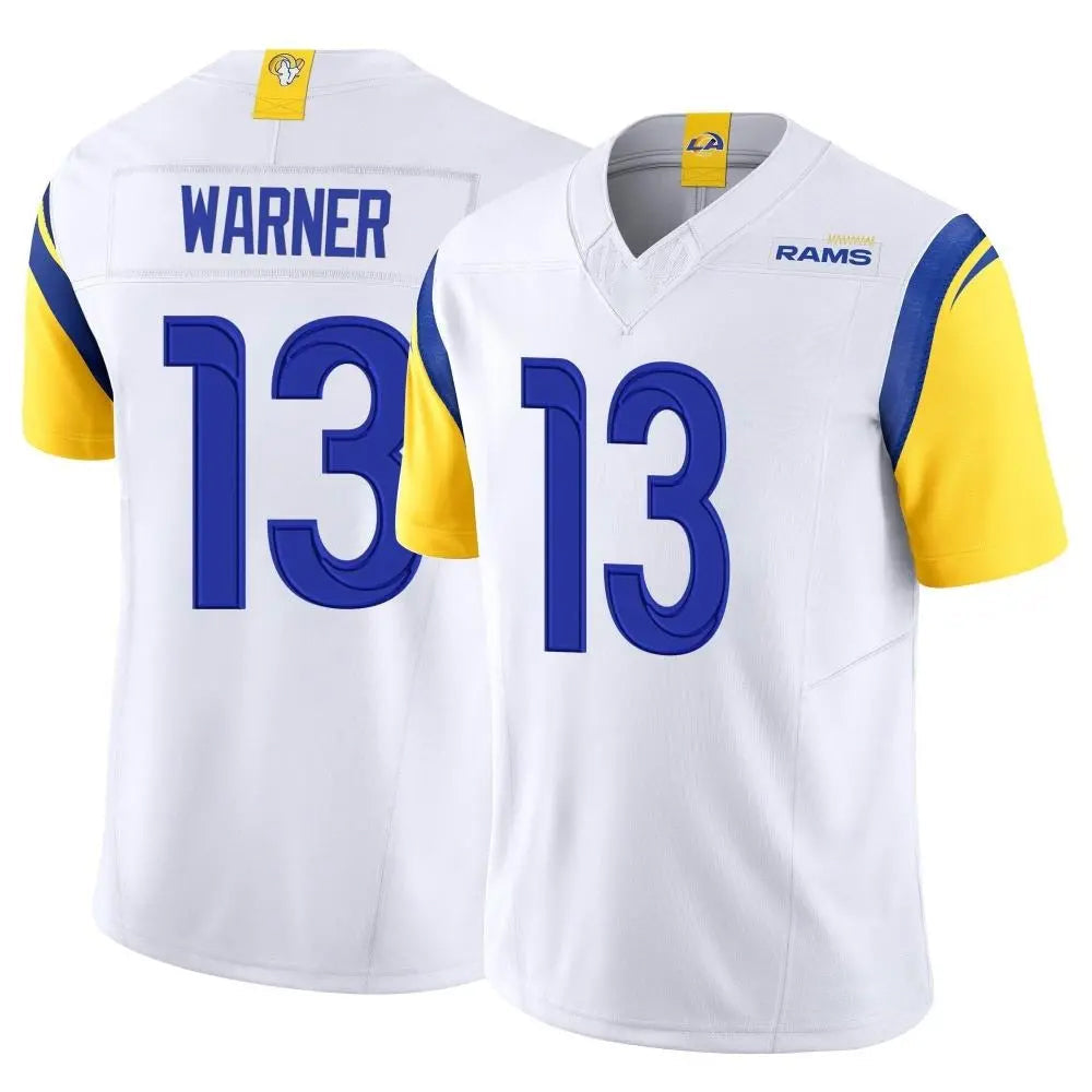 LA.Rams #13 Kurt Warner Player Vapor F.U.S.E. Limited White Football Jerseys
