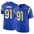 LA.Rams #91 Kobie Turner Player Royal Vapor F.U.S.E. Limited Football Jerseys