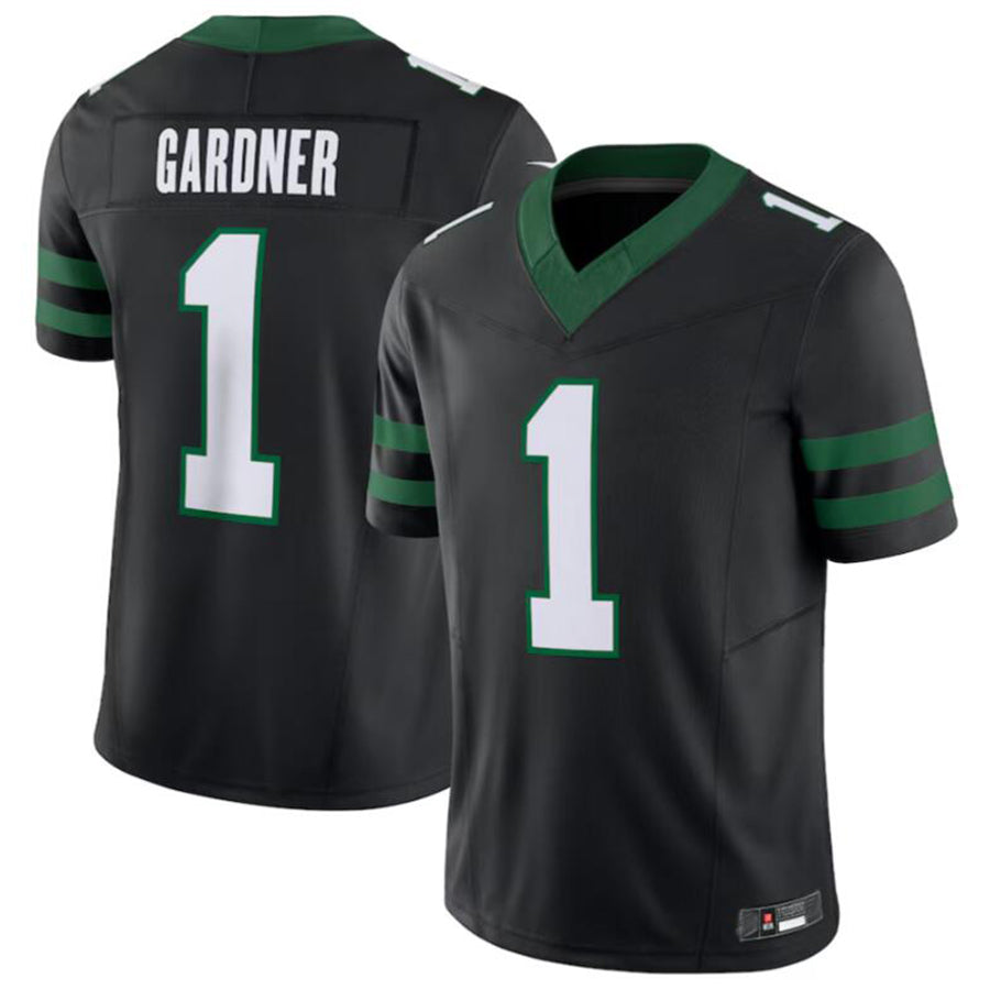#1 Ahmad Sauce Gardner Player NY.Jets Black Vapor F.U.S.E. Limited Football Jerseys