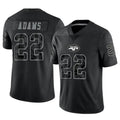 NY.Jets #22 Tony Adams Player Black REFLECTIVE Limited Football Jerseys