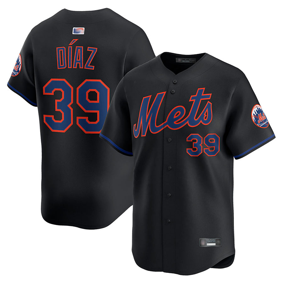 NY.Mets #39 Edwin Diaz Player Black Home Limited Baseball Jerseys