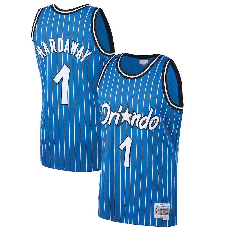 O.Magic #1 Penny Hardaway Player Mitchell & Ness Blue Classics Swingman Basketball Jerseys