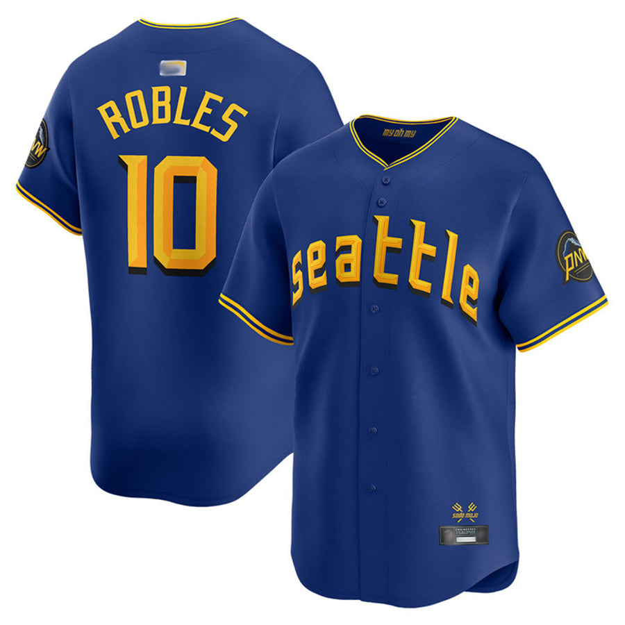 S.Mariners #10 Victor Robles Player City Connect Royal Limited Baseball Jerseys