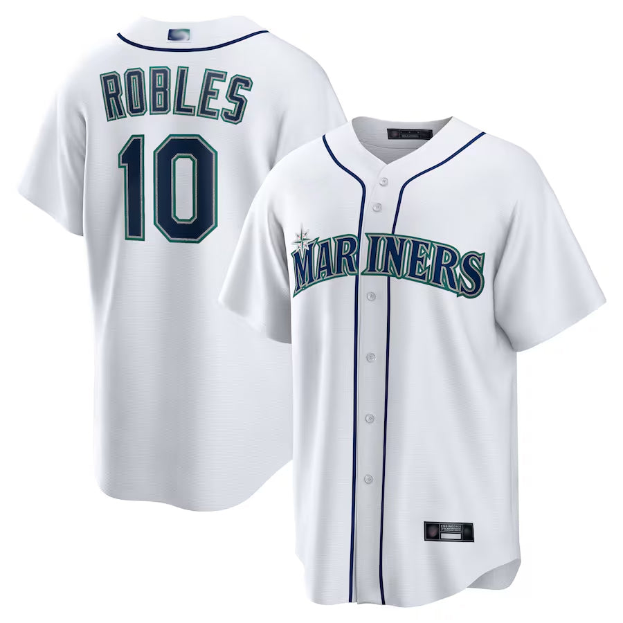 S.Mariners #10 Victor Robles Player White Home Replica Baseball Jerseys