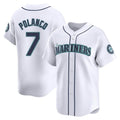S.Mariners #7 Jorge Polanco Player White Limited Baseball Jerseys