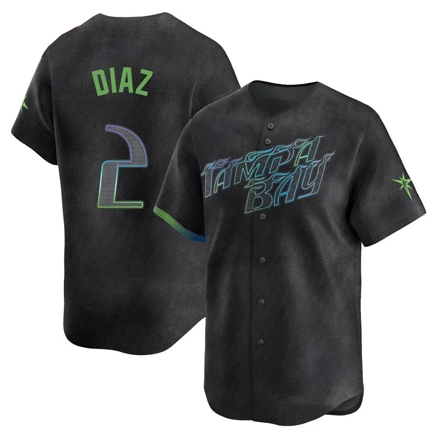 TB.Rays #2 Yandy Diaz Player Charcoal City Connect Limited Baseball Jerseys
