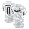 W.Commanders #0 Mike Sainristil Player Salute to Service Hoodies T-Shirts Football Jerseys