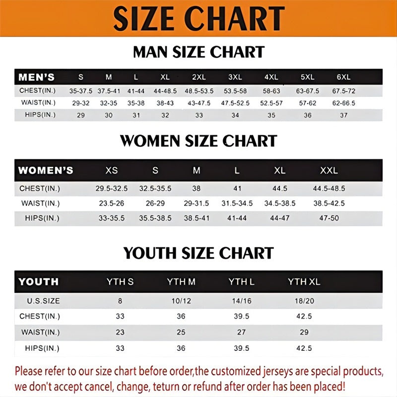 Custom C.Bears Orange Personalized Design Your Own Name and Number for Men Women Youth Jerseys